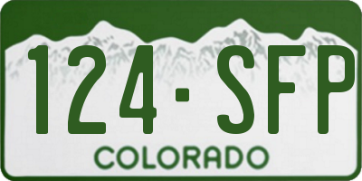 CO license plate 124SFP