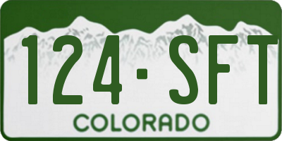 CO license plate 124SFT