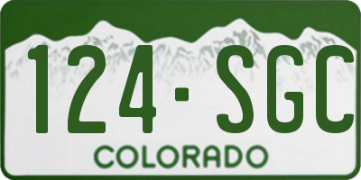 CO license plate 124SGC