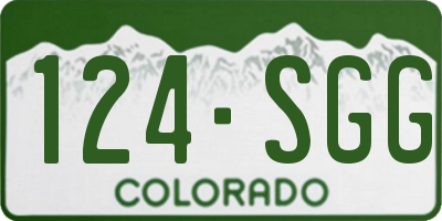 CO license plate 124SGG