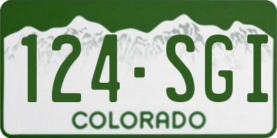 CO license plate 124SGI