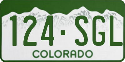 CO license plate 124SGL
