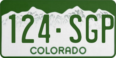 CO license plate 124SGP