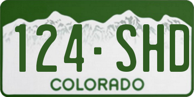 CO license plate 124SHD