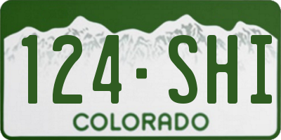 CO license plate 124SHI