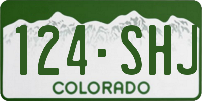 CO license plate 124SHJ