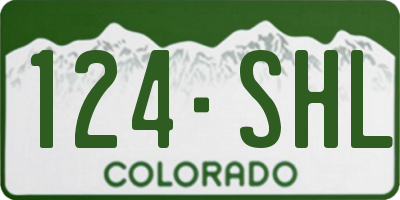 CO license plate 124SHL