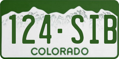 CO license plate 124SIB
