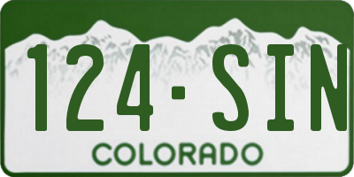 CO license plate 124SIN
