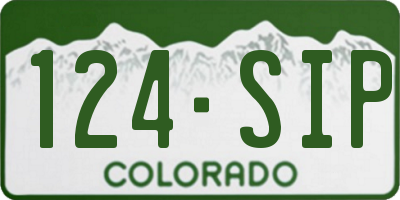 CO license plate 124SIP