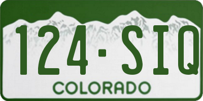 CO license plate 124SIQ