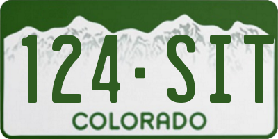 CO license plate 124SIT