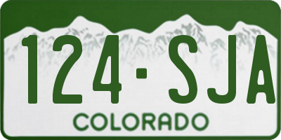CO license plate 124SJA