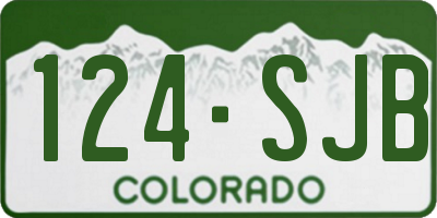CO license plate 124SJB