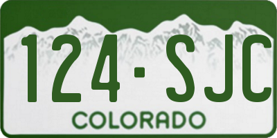 CO license plate 124SJC