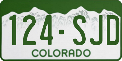 CO license plate 124SJD