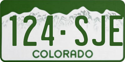 CO license plate 124SJE