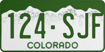 CO license plate 124SJF