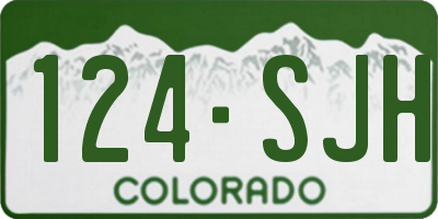 CO license plate 124SJH