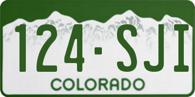 CO license plate 124SJI