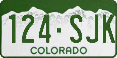 CO license plate 124SJK
