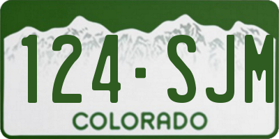 CO license plate 124SJM