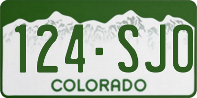 CO license plate 124SJO