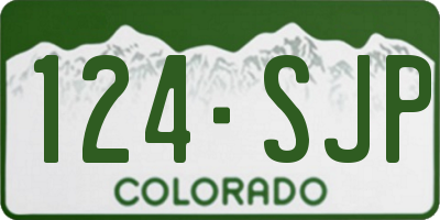 CO license plate 124SJP