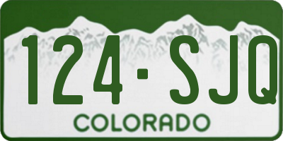 CO license plate 124SJQ