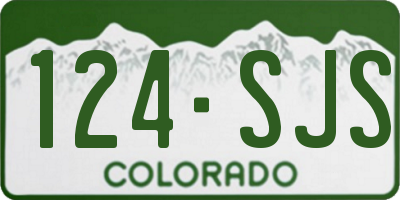 CO license plate 124SJS