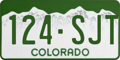 CO license plate 124SJT