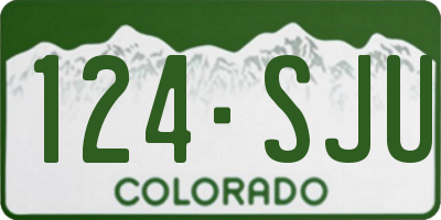 CO license plate 124SJU