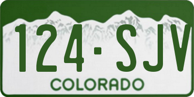 CO license plate 124SJV