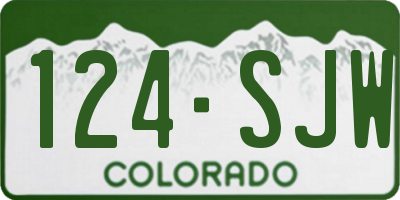 CO license plate 124SJW