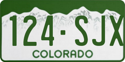CO license plate 124SJX