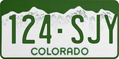 CO license plate 124SJY