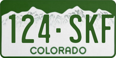 CO license plate 124SKF