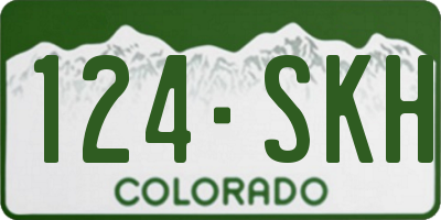 CO license plate 124SKH