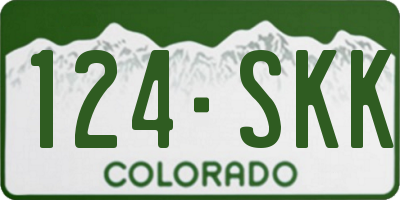 CO license plate 124SKK