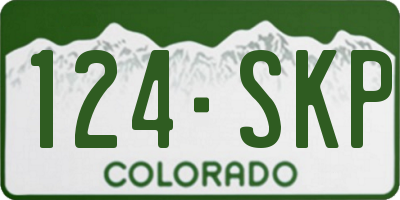 CO license plate 124SKP