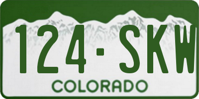 CO license plate 124SKW