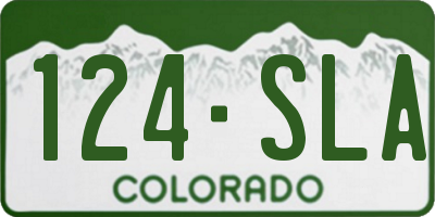 CO license plate 124SLA