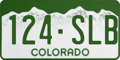 CO license plate 124SLB