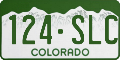 CO license plate 124SLC