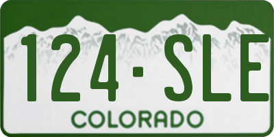 CO license plate 124SLE