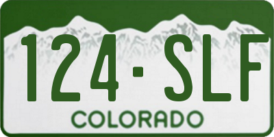 CO license plate 124SLF