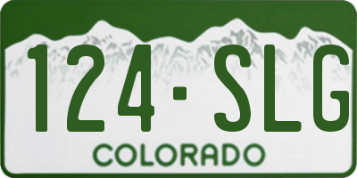 CO license plate 124SLG