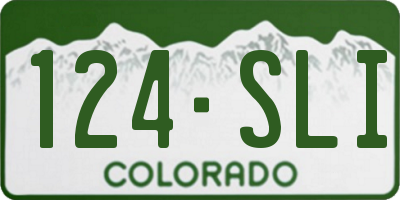 CO license plate 124SLI