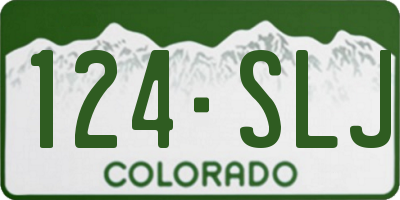 CO license plate 124SLJ