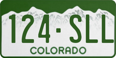 CO license plate 124SLL